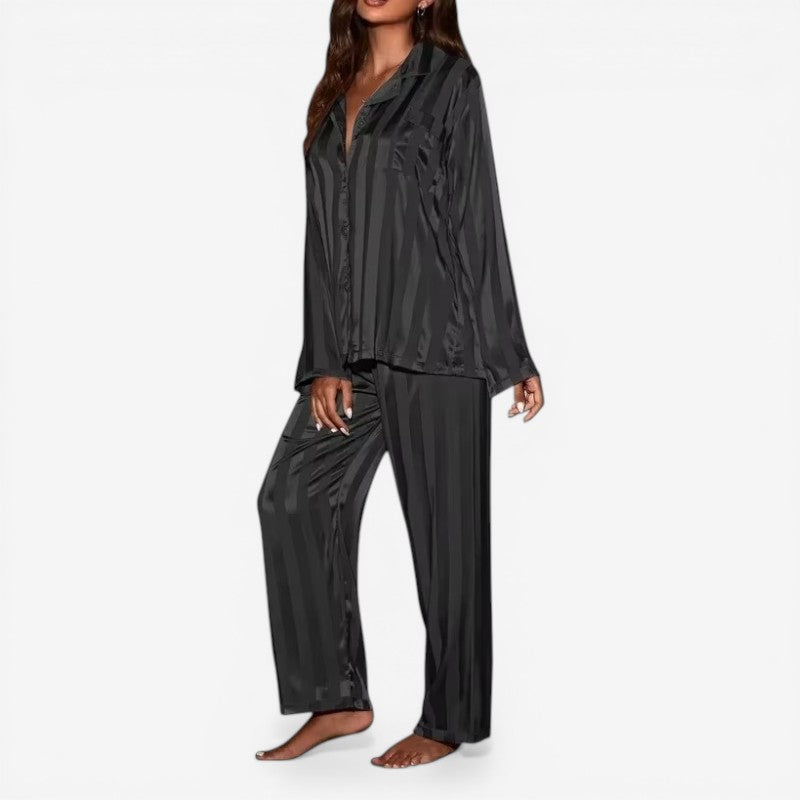 Button-Front Women's Pajama Set Long Sleeve