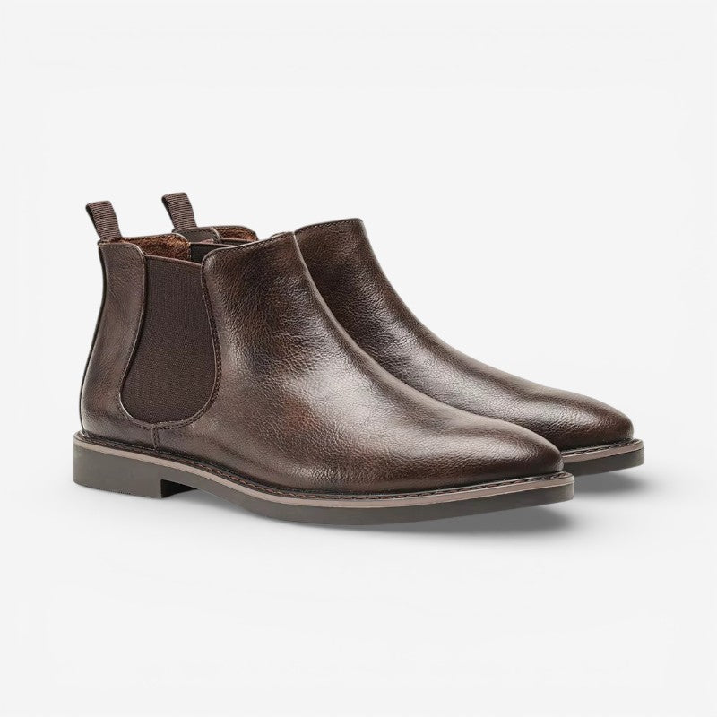Sean – Non-Slip Ankle Boots with Pointed Toe | Stable Grip for Everyday Wear | Stylish and Comfortable Fit | Sizes 40–46 | Brown, Grey, Dark Grey