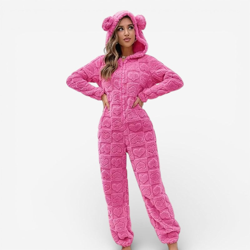 Willow - Zipper Jumpsuit with Hood and Wide Leg Pants