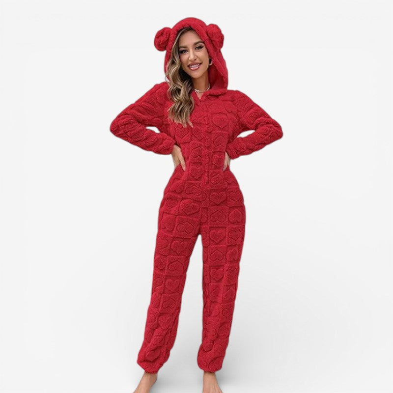Willow - Zipper Jumpsuit with Hood and Wide Leg Pants