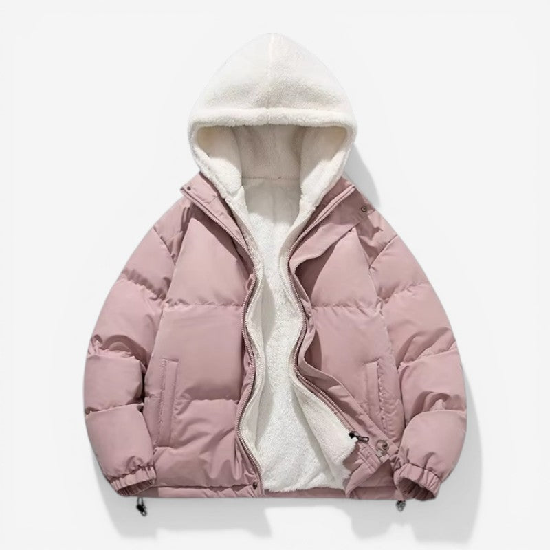 CozyPocket - Jachetă cu glugă și mâneci lungi, buzunare laterale | Închidere cu fermoar și nasturi | Construcție căptușită | Mărimi M–3XL | Verde, Albastru, Roz, Negru, Alb