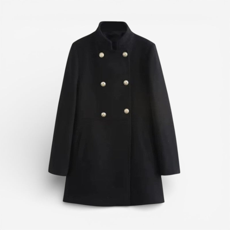 Victoria - Long Sleeve Coat with Button Closure