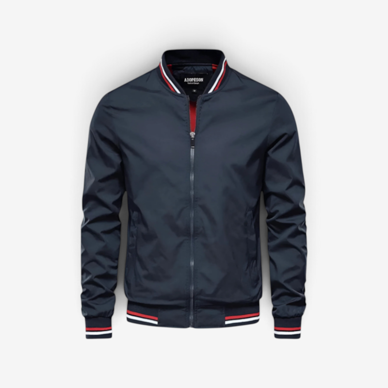 Oliver - Giacca casual da mezza stagione con colletto alla coreana e cerniera integrale