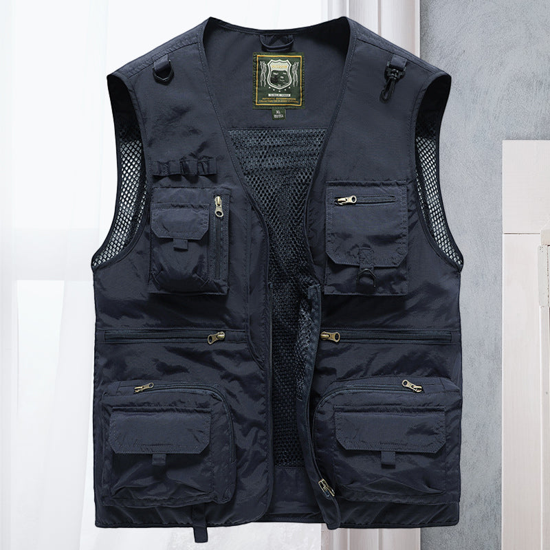 Marco - Gilet outdoor con più tasche, chiusura con cerniera e velcro
