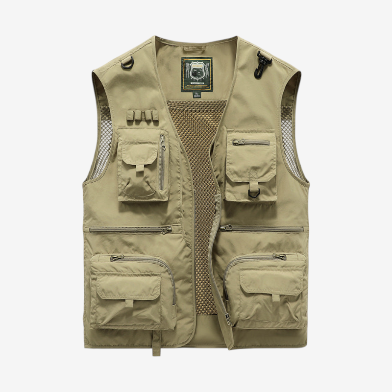 Marco - Gilet outdoor con più tasche, chiusura con cerniera e velcro