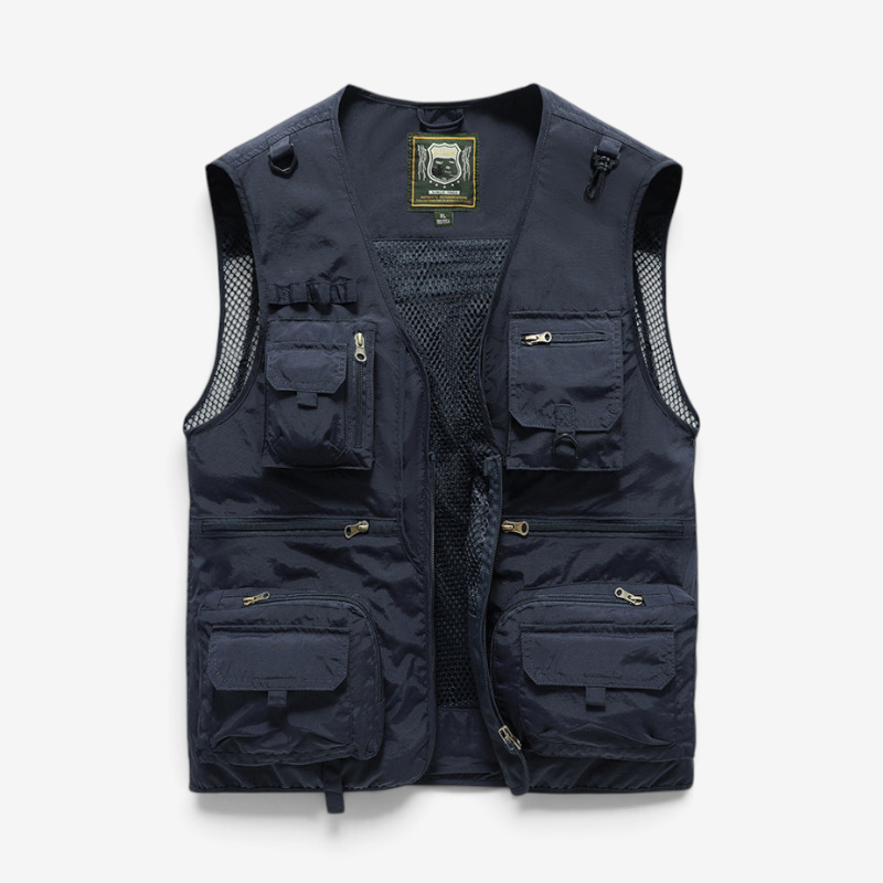 Marco - Gilet outdoor con più tasche, chiusura con cerniera e velcro