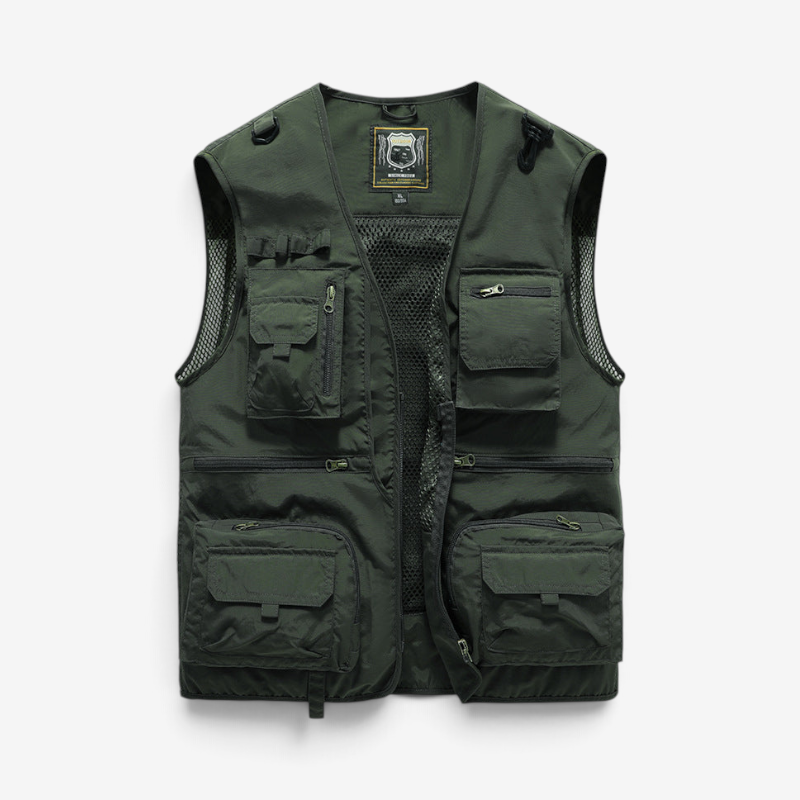 Marco - Gilet outdoor con più tasche, chiusura con cerniera e velcro