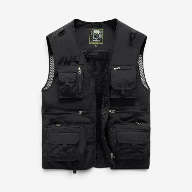 Marco - Gilet outdoor con più tasche, chiusura con cerniera e velcro