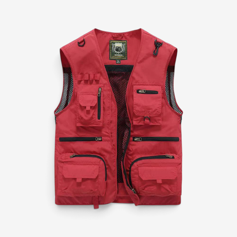 Marco - Gilet outdoor con più tasche, chiusura con cerniera e velcro
