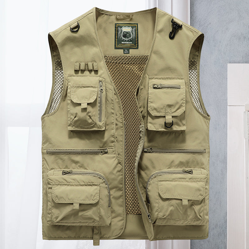 Marco - Gilet outdoor con più tasche, chiusura con cerniera e velcro