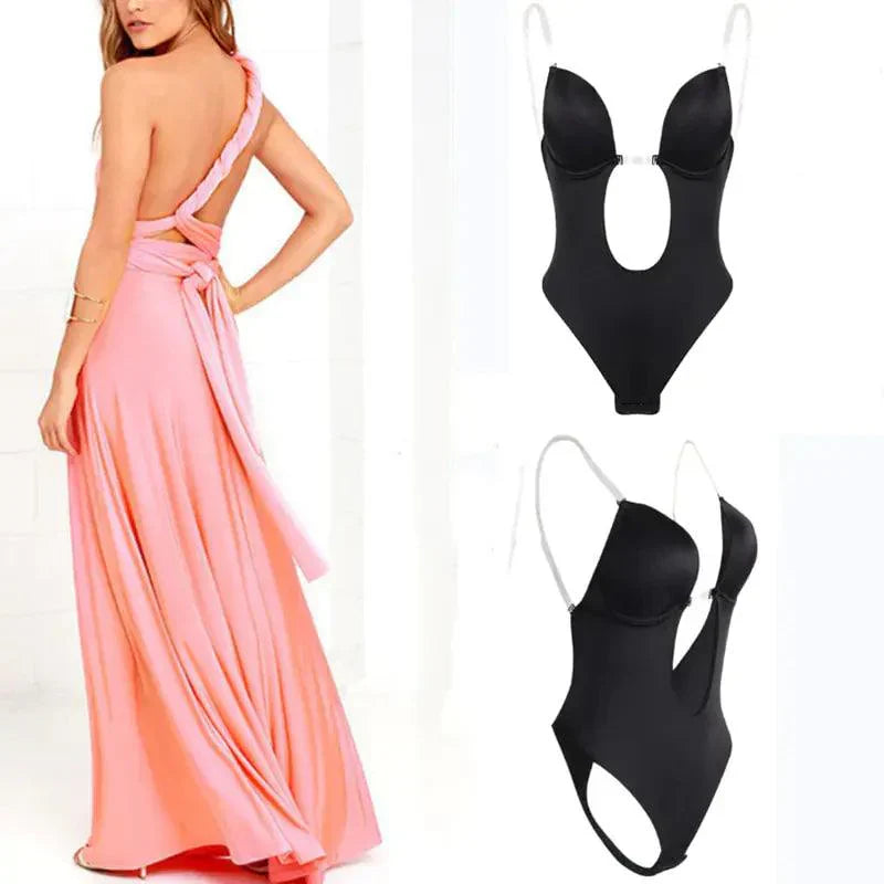 Luna – Stylish bodysuit with deep neckline and adjustable straps