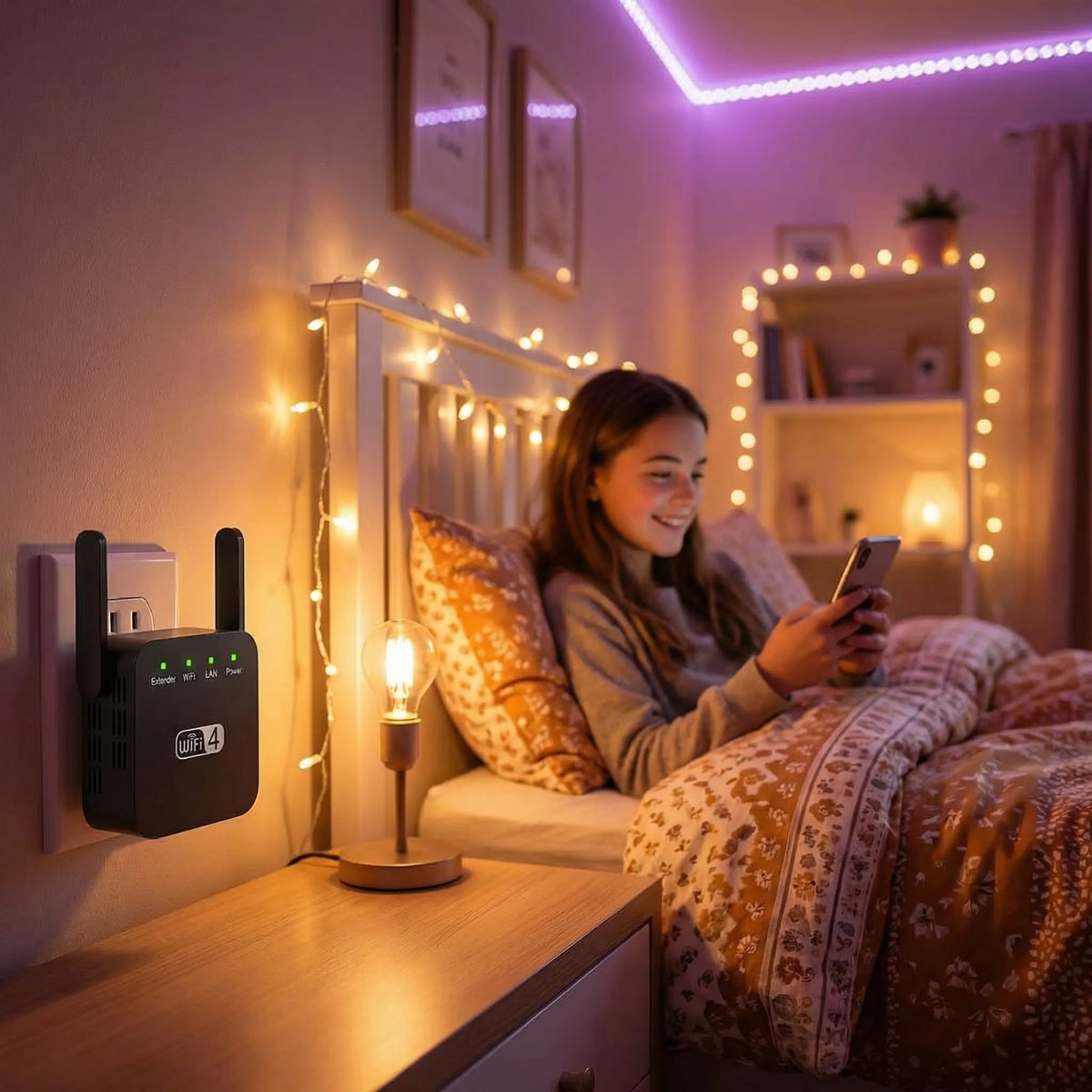 Netvanta - Ripetitore Wi-Fi con doppia antenna e velocità di 300 Mbps