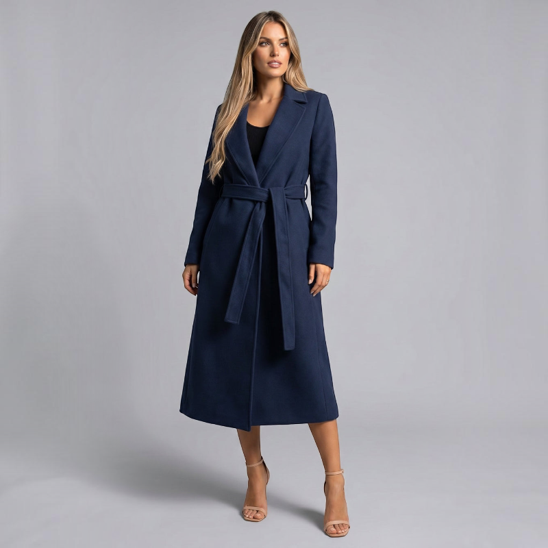 Trench-coat pour femmes à col à revers