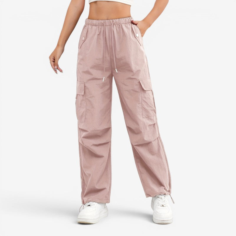 Women's Wide Leg Trousers With Multi Pockets