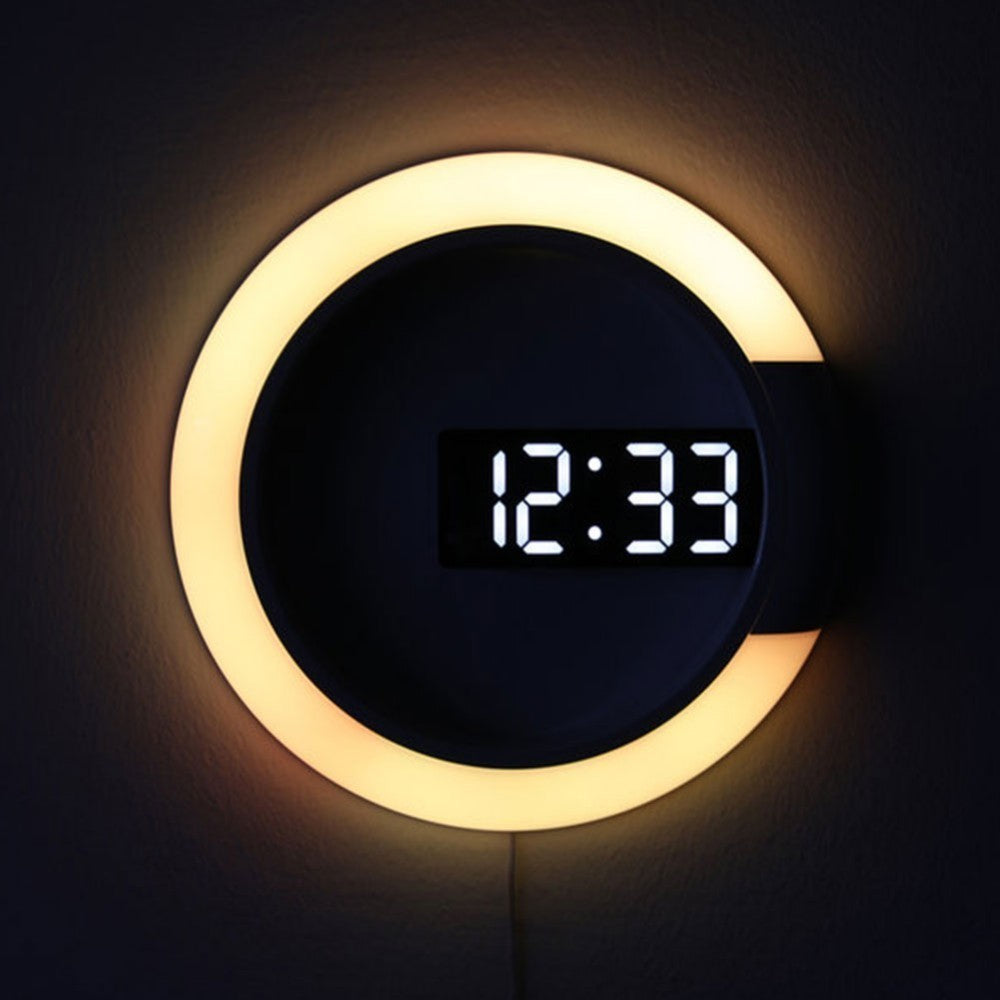 GlowClock - Orologio da parete LED elegante con telecomando e illuminazione dinamica